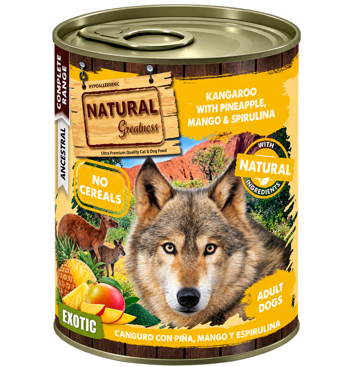NATURAL GREATNESS LATA PERRO CANGURO 400 g