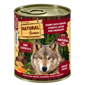 NATURAL GREATNESS LATA PERRO CONEJO CON VENADO 400g
