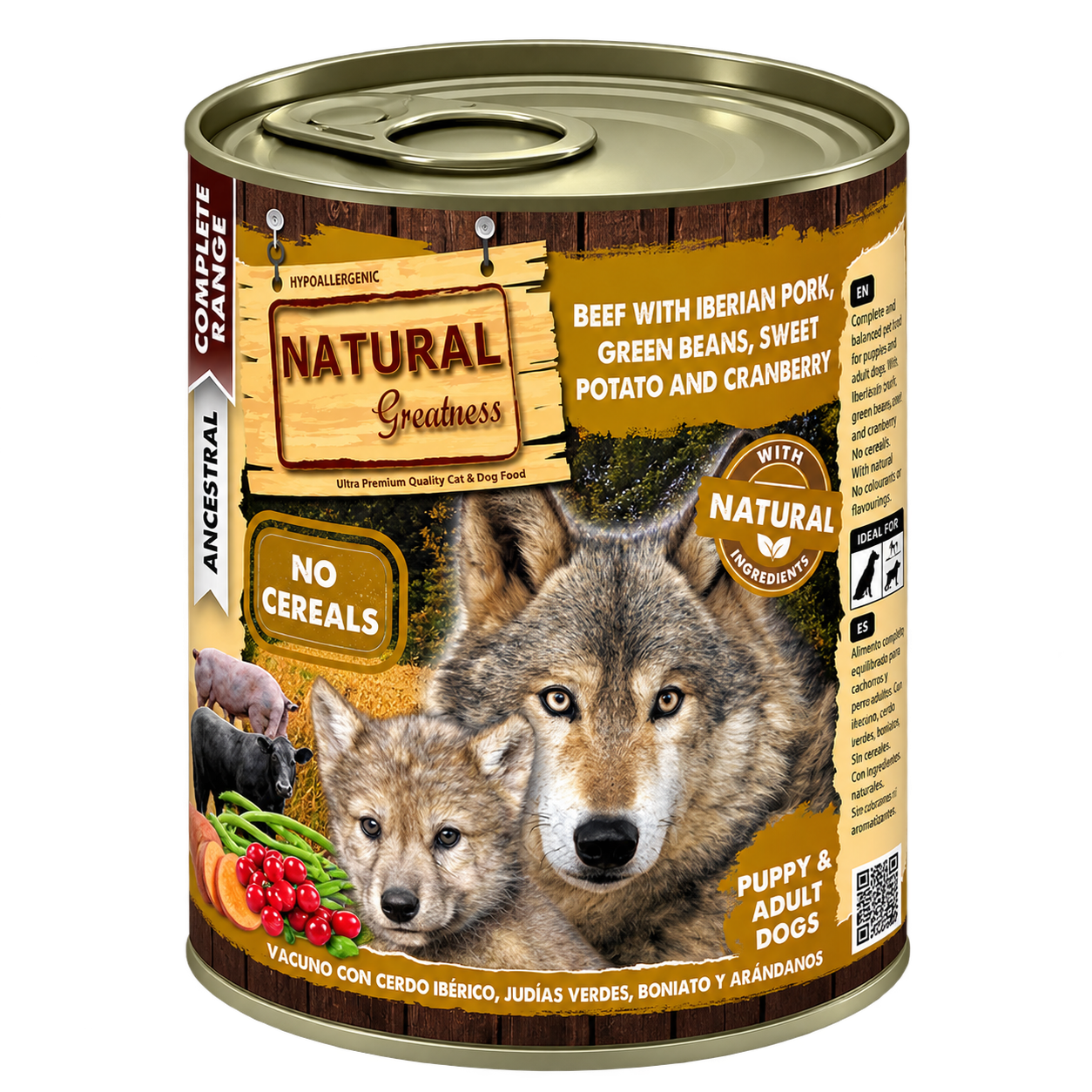 NATURAL GREATNESS VACUNO CON CERDO IBÉRICO 400g