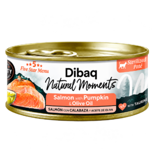 DIBAQ NATURAL MOMENTS LATA GATO ESTERILIZADO SALMÓN CON CALABAZA 70G