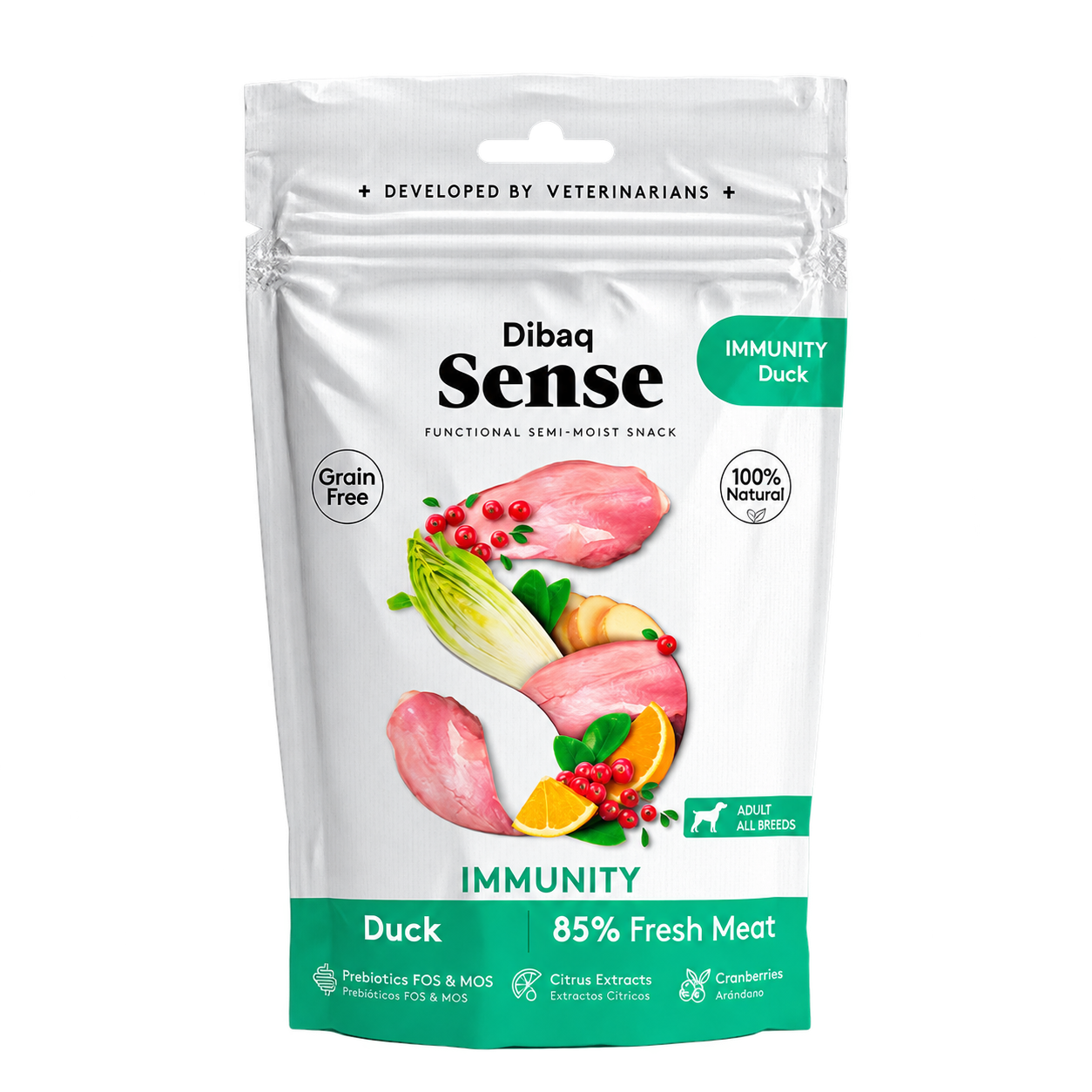 DIBAQ SENSE SNACK INMUNITARIO PERRO PATO 100 G