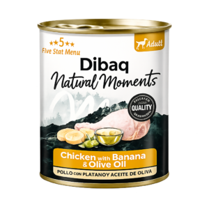 DIBAQ NATURAL MOMENTS LATA PERRO POLLO CON PLATANO 380 g