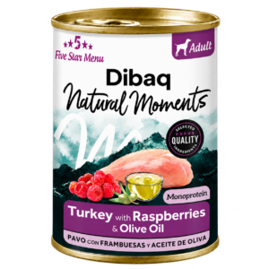 DIBAQ NATURAL MOMENTS LATA PERRO PAVO CON FRAMBUESA 380 g
