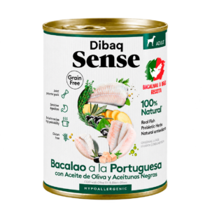 DIBAQ SENSE LATA PERRO BACALAO A LA PORTUGUESA 380 G