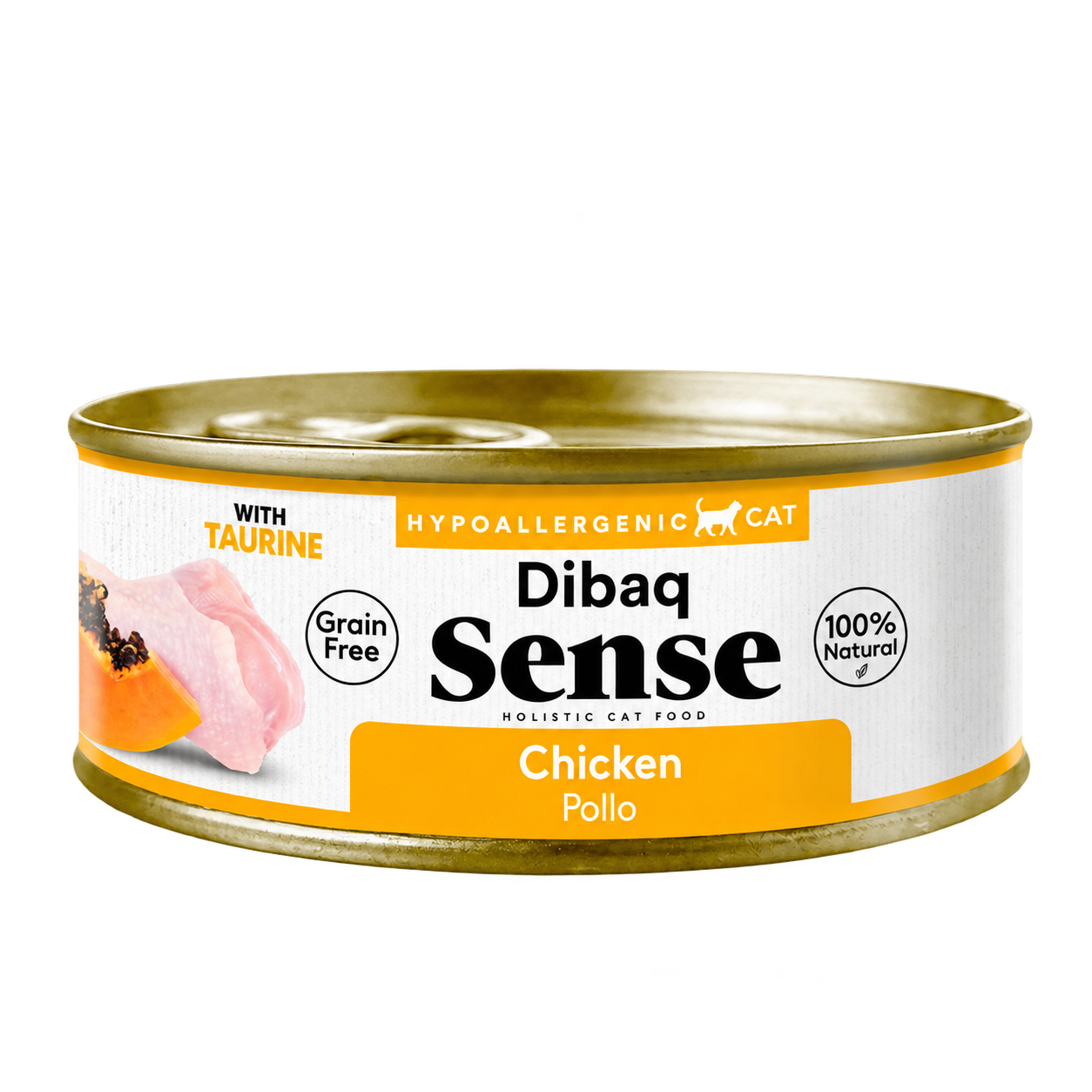 DIBAQ SENSE LATA GATO POLLO PAPAYA 70 g