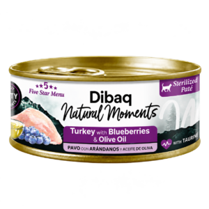 DIBAQ NATURAL MOMENTS GATO ESTERILIZADO PAVO CON ARÁNDANOS 70G
