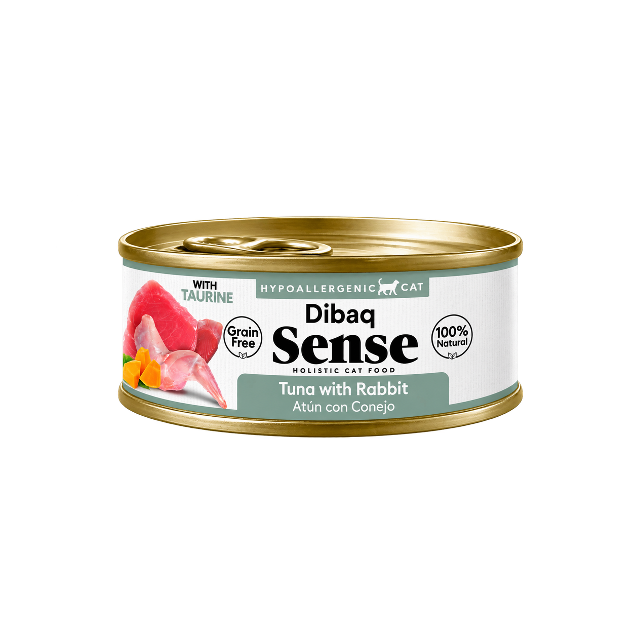 DIBAQ SENSE LATA GATO ATÚN CON CONEJO Y CALABAZA 70G