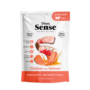DIBAQ SENSE SNACK GATO ESTERILIZADO POLLO SALMON 100 G